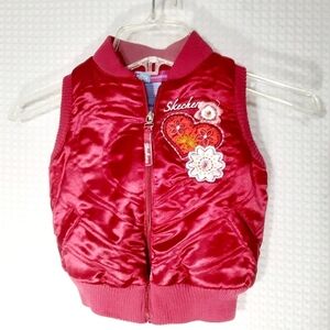 ✨Bogo FREE✨ Skechers Quilted Embroidered Heart Vest 24M